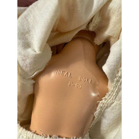 Vintage Doll Toni leather shoes dress under liner eyes work legs work 14 inch - Picture 4 of 15